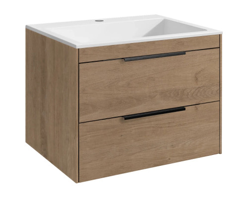 Тумба под раковину Vincea Chiara 2D VMC-2C2600NO 59,2 см, подвесная, натуральный дуб