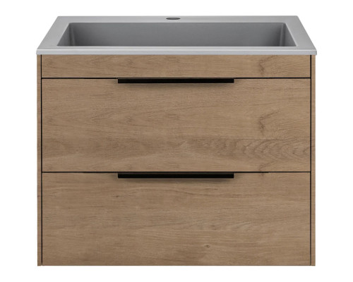 Тумба под раковину Vincea Chiara 2D VMC-2C2600NO 59,2 см, подвесная, натуральный дуб