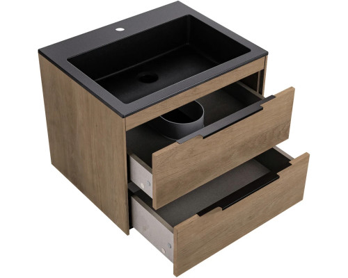 Тумба под раковину Vincea Chiara 2D VMC-2C2600NO 59,2 см, подвесная, натуральный дуб