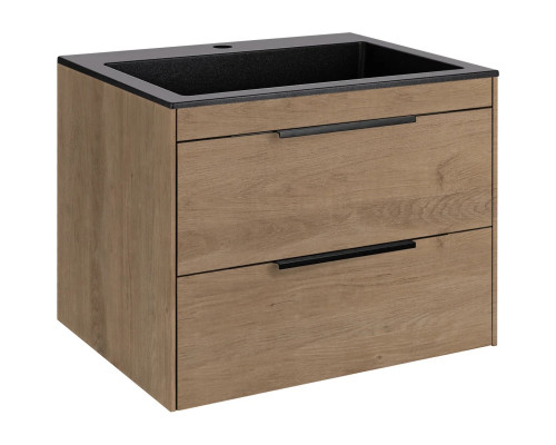 Тумба под раковину Vincea Chiara 2D VMC-2C2600NO 59,2 см, подвесная, натуральный дуб