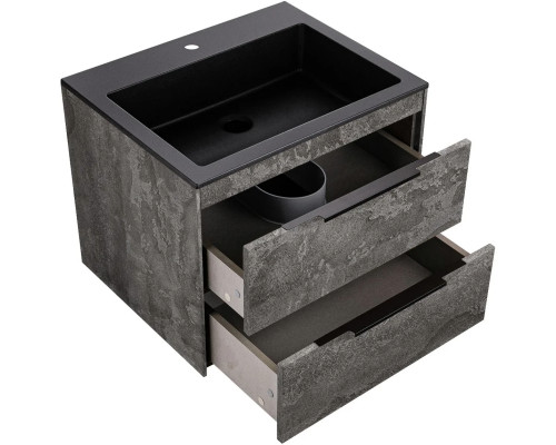 Тумба под раковину Vincea Chiara 2D VMC-2C2600GS 59,2 см, подвесная, серый камень