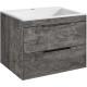Тумба под раковину Vincea Chiara 2D VMC-2C2600GS 59,2 см, подвесная, серый камень
