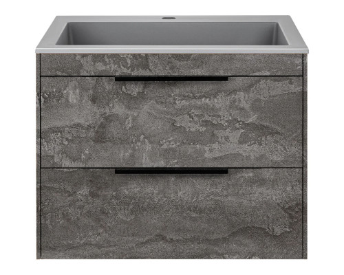 Тумба под раковину Vincea Chiara 2D VMC-2C2600GS 59,2 см, подвесная, серый камень