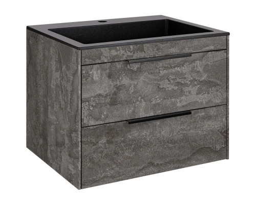 Тумба под раковину Vincea Chiara 2D VMC-2C2600GS 59,2 см, подвесная, серый камень