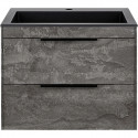 Тумба под раковину Vincea Chiara 2D VMC-2C2600GS 59,2 см, подвесная, серый камень