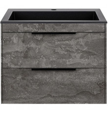 Тумба под раковину Vincea Chiara 2D VMC-2C2600GS 59,2 см, подвесная, серый камень
