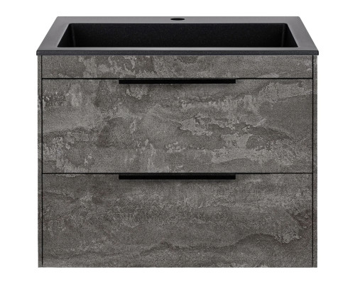Тумба под раковину Vincea Chiara 2D VMC-2C2600GS 59,2 см, подвесная, серый камень