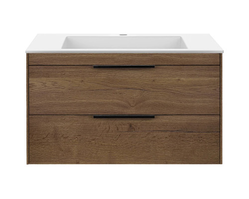 Тумба под раковину Vincea Chiara 2D VMC-2C2800TO 79,2 см, подвесная, дуб табачный