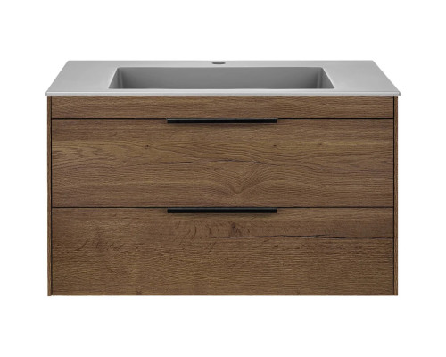 Тумба под раковину Vincea Chiara 2D VMC-2C2800TO 79,2 см, подвесная, дуб табачный