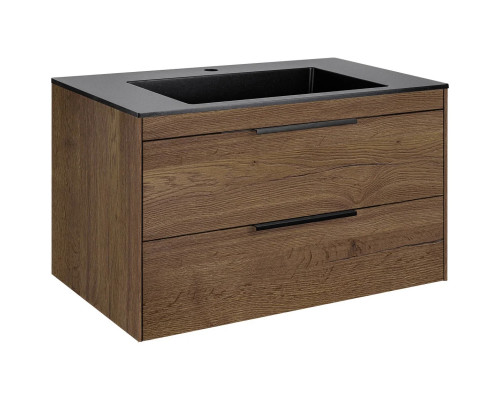 Тумба под раковину Vincea Chiara 2D VMC-2C2800TO 79,2 см, подвесная, дуб табачный