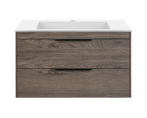 Тумба под раковину Vincea Chiara 2D VMC-2C2800RO 79,2 см, подвесная, темный дуб