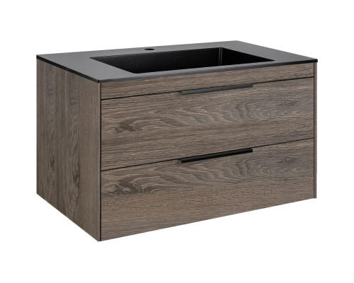 Тумба под раковину Vincea Chiara 2D VMC-2C2800RO 79,2 см, подвесная, темный дуб