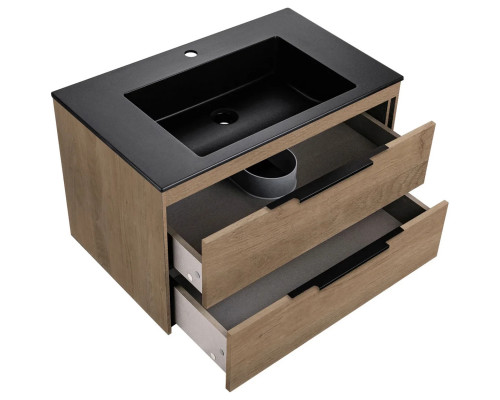 Тумба под раковину Vincea Chiara 2D VMC-2C2800NO 79,2 см, подвесная, натуральный дуб