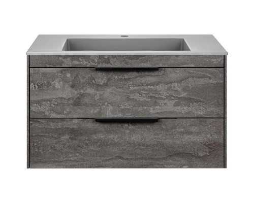 Тумба под раковину Vincea Chiara 2D VMC-2C2800GS 79,2 см, подвесная, серый камень