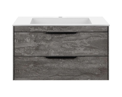 Тумба под раковину Vincea Chiara 2D VMC-2C2800GS 79,2 см, подвесная, серый камень