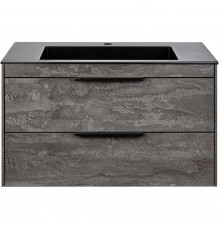 Тумба под раковину Vincea Chiara 2D VMC-2C2800GS 79,2 см, подвесная, серый камень