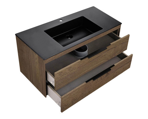 Тумба под раковину Vincea Chiara 2D VMC-2C2100TO 99 см, подвесная, дуб табачный