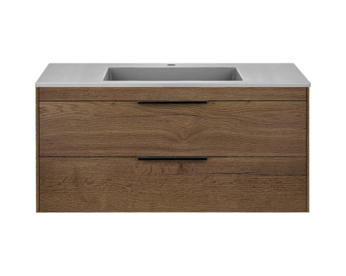 Тумба под раковину Vincea Chiara 2D VMC-2C2100TO 99 см, подвесная, дуб табачный