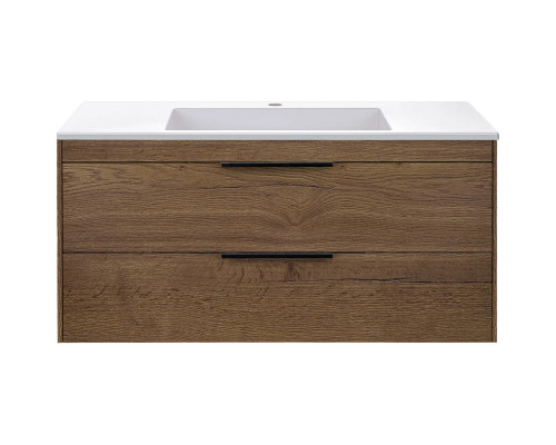 Тумба под раковину Vincea Chiara 2D VMC-2C2100TO 99 см, подвесная, дуб табачный