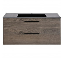 Тумба под раковину Vincea Chiara 2D VMC-2C2100RO 99 см, подвесная, темный дуб