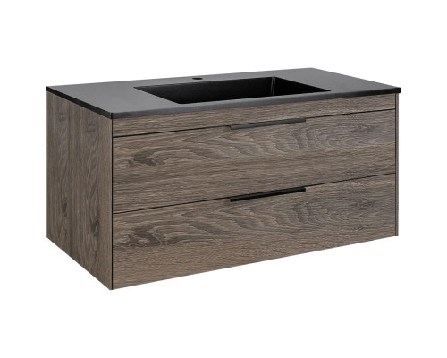 Тумба под раковину Vincea Chiara 2D VMC-2C2100RO 99 см, подвесная, темный дуб