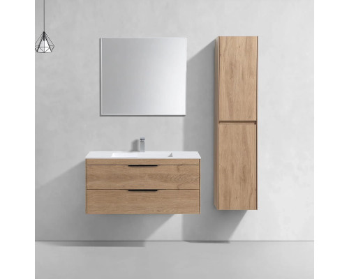 Тумба под раковину Vincea Chiara 2D VMC-2C2100NO 99 см, подвесная, натуральный дуб