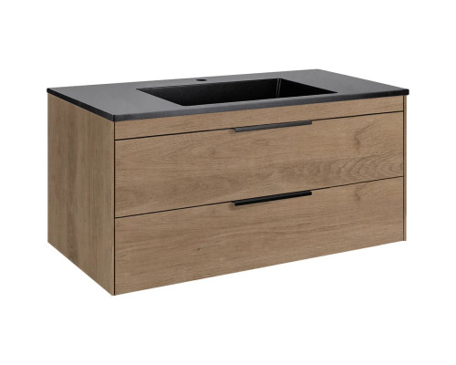 Тумба под раковину Vincea Chiara 2D VMC-2C2100NO 99 см, подвесная, натуральный дуб