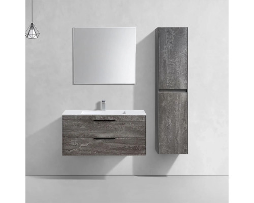 Тумба под раковину Vincea Chiara 2D VMC-2C2100GS 99 см, подвесная, серый камень