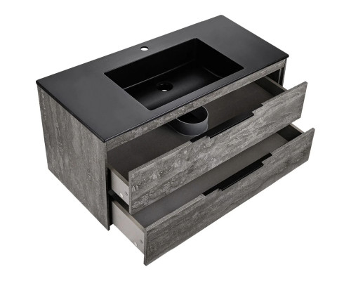 Тумба под раковину Vincea Chiara 2D VMC-2C2100GS 99 см, подвесная, серый камень