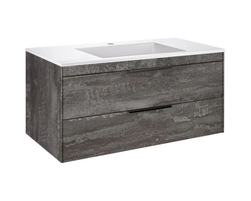 Тумба под раковину Vincea Chiara 2D VMC-2C2100GS 99 см, подвесная, серый камень