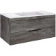 Тумба под раковину Vincea Chiara 2D VMC-2C2100GS 99 см, подвесная, серый камень