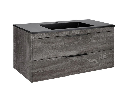 Тумба под раковину Vincea Chiara 2D VMC-2C2100GS 99 см, подвесная, серый камень
