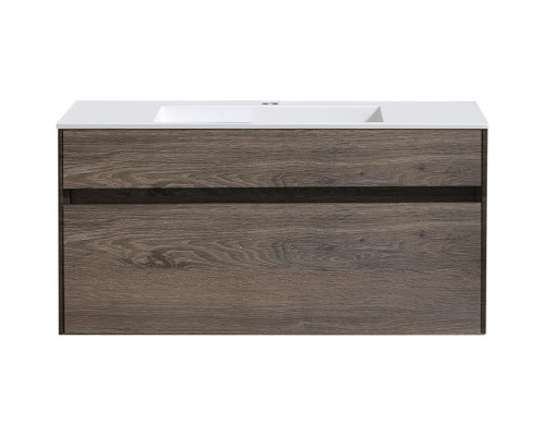 Тумба под раковину Vincea Chiara VMC-2C100RO 99 см, подвесная, темный дуб
