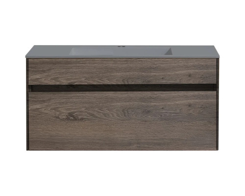 Тумба под раковину Vincea Chiara VMC-2C100RO 99 см, подвесная, темный дуб