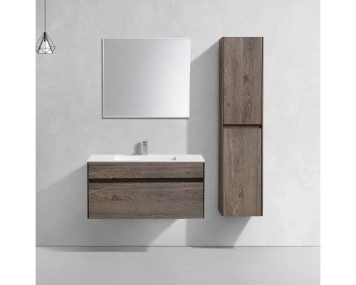 Тумба под раковину Vincea Chiara VMC-2C100RO 99 см, подвесная, темный дуб