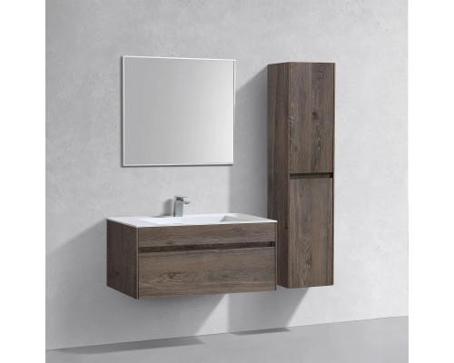 Тумба под раковину Vincea Chiara VMC-2C100RO 99 см, подвесная, темный дуб