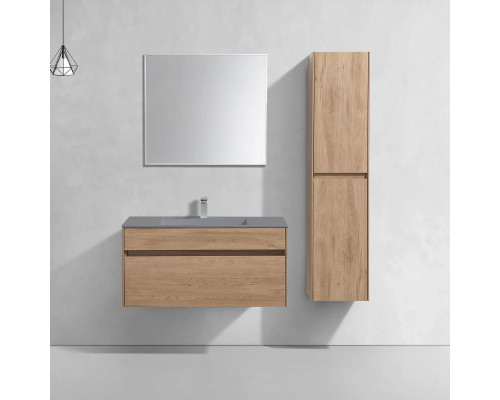Тумба под раковину Vincea Chiara VMC-2C100NO 99 см, подвесная, натуральный дуб
