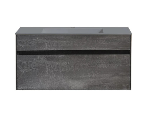 Тумба под раковину Vincea Chiara VMC-2C100GS 99 см, подвесная, серый камень