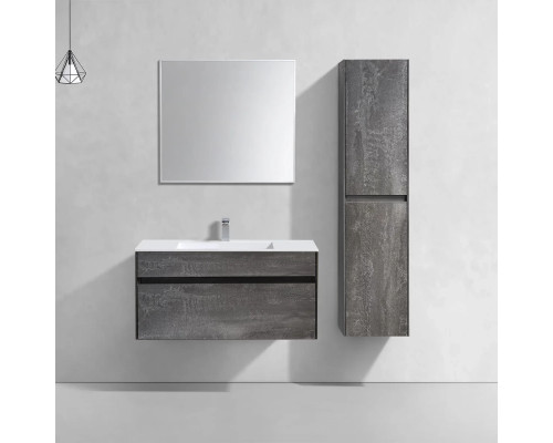 Тумба под раковину Vincea Chiara VMC-2C100GS 99 см, подвесная, серый камень