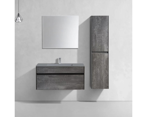 Тумба под раковину Vincea Chiara VMC-2C100GS 99 см, подвесная, серый камень