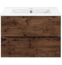 Тумба под раковину Vincea Mia Slim VMC-2MC600S1RW 60,5 см, подвесная, темное дерево