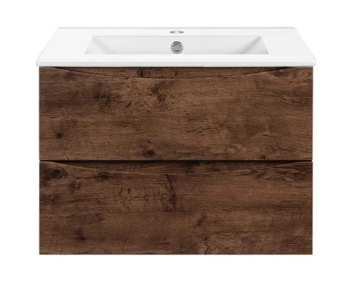 Тумба под раковину Vincea Mia Slim VMC-2MC600S1RW 60,5 см, подвесная, темное дерево