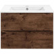 Тумба под раковину Vincea Mia Slim VMC-2MC600S1RW 60,5 см, подвесная, темное дерево