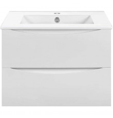 Тумба под раковину Vincea Mia Slim VMC-2MC700S1GW 70,4 см, подвесная, белый глянец
