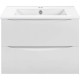 Тумба под раковину Vincea Mia Slim VMC-2MC700S1GW 70,4 см, подвесная, белый глянец