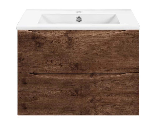 Тумба под раковину Vincea Mia Slim VMC-2MC700S1RW 70,4 см, подвесная, темное дерево