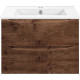 Тумба под раковину Vincea Mia Slim VMC-2MC700S1RW 70,4 см, подвесная, темное дерево