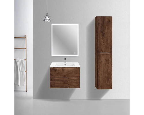 Тумба под раковину Vincea Mia Slim VMC-2MC700S1RW 70,4 см, подвесная, темное дерево