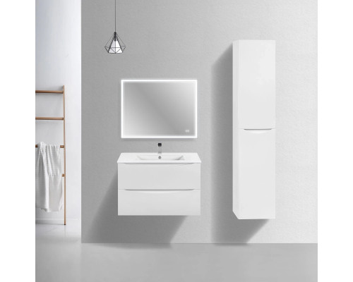 Тумба под раковину Vincea Mia Slim VMC-2MC800S1GW 80,2 см, подвесная, белый глянец