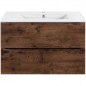 Тумба под раковину Vincea Mia Slim VMC-2MC800S1RW 80,2 см, подвесная, темное дерево